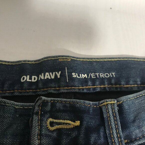 Old Navy Mens Jeans 28x30 Extremely Soft Dark Wash Denim Slim Fit NEW - Picture 4 of 9